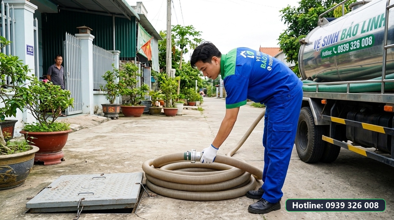 Máy thông cống lò xo chuyên dụng đặt cạnh điểm kiểm tra đường ống thoát nước.